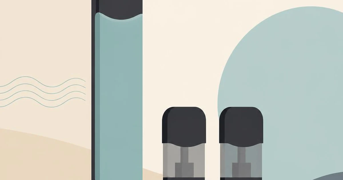 Abstract illustration of a slim device shape beside two small pod shapes, used as the article header image.